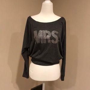 Rhinestone MRS. long sleeve shirt
